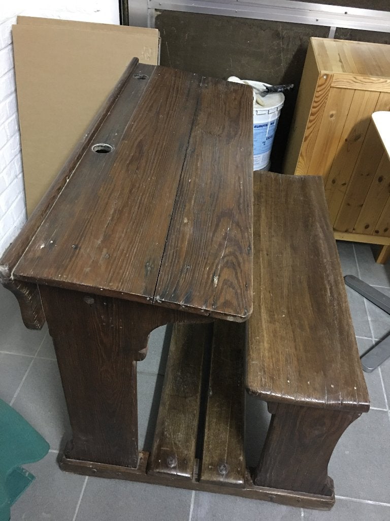 Banc scolaire ancien, Antiquités & Art, Enlèvement