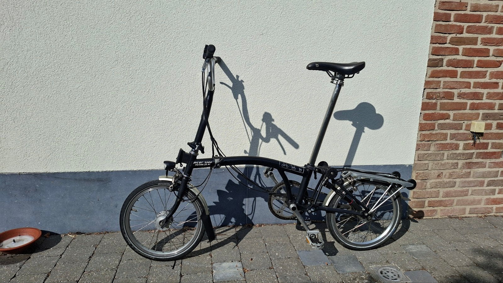 Brompton zwart M6R, Fietsen en Brommers, Ophalen, Gebruikt, Brompton, Velgrem