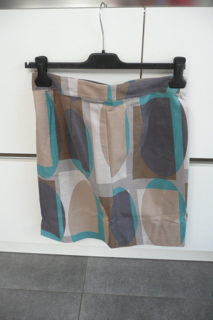 Bruin blauw geometrische rok Mexx (K750), Taille 38/40 (M), Mexx, Enlèvement ou Envoi, Comme neuf