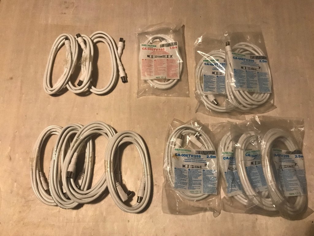 Nieuwe hoogwaardige Telenet/VOO-gecert. coaxkabels. (14st), Enlèvement ou Envoi, Neuf, Autres marques, Câble ou Fil électrique