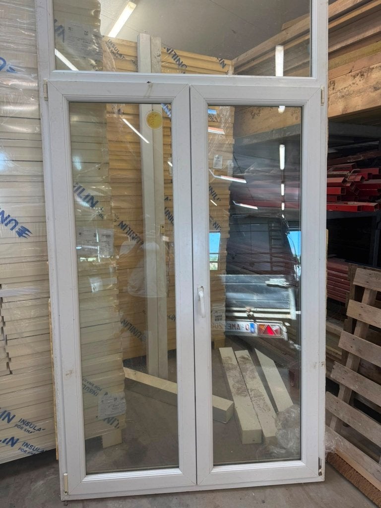 Raamdeur met dubbele beglazing, Doe-het-zelf en Bouw, Ophalen, Gevelraam of Ruit, Gebruikt, 160 cm of meer