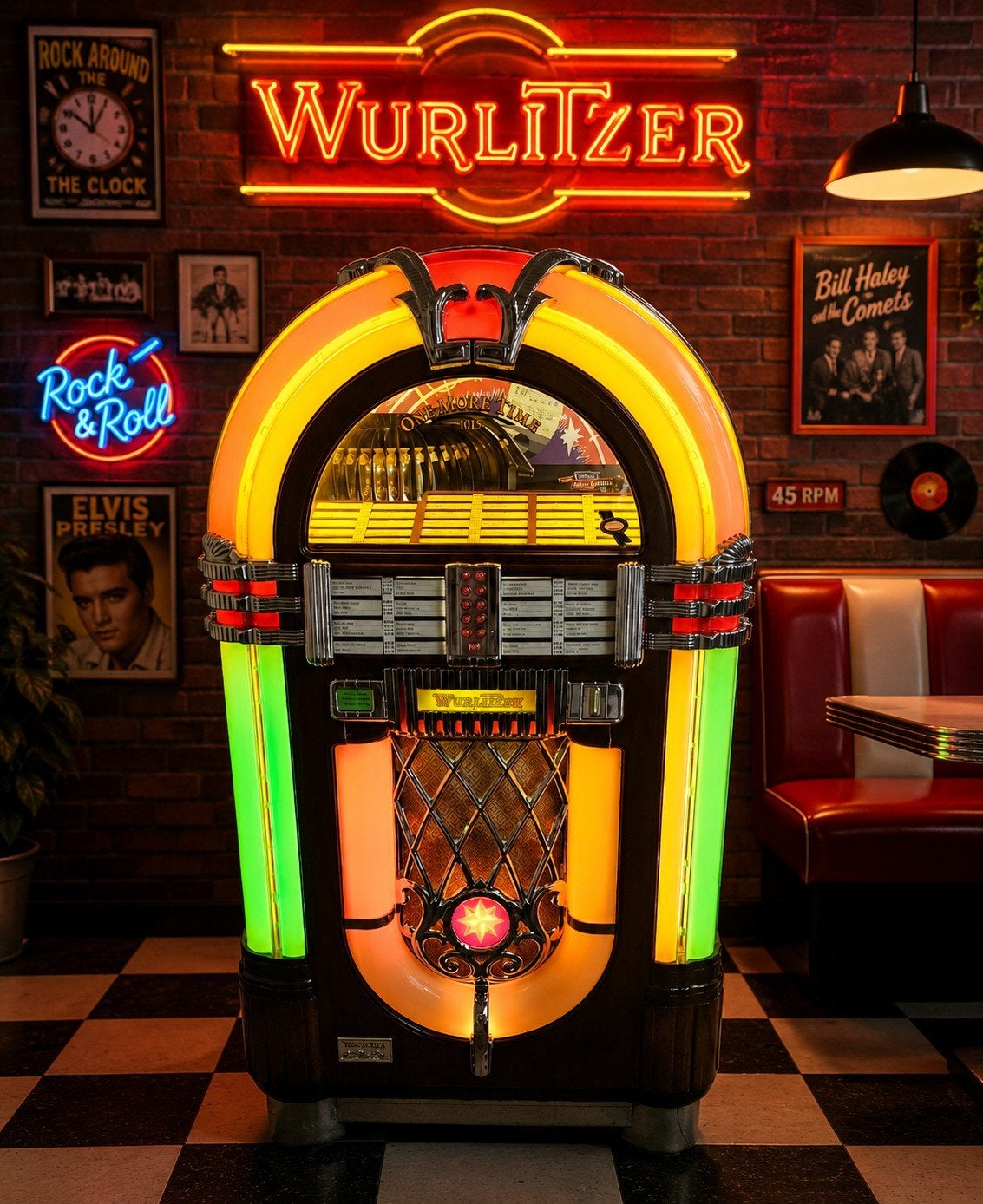 wurlitzer 1015 vinyl(k99), Verzamelen, Ophalen, Wurlitzer, Met singles