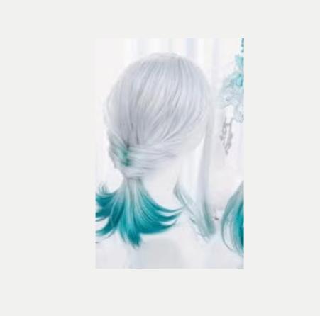 Belle perruque de cosplay anime synthétique bleue et blanche, Enlèvement ou Envoi, Neuf