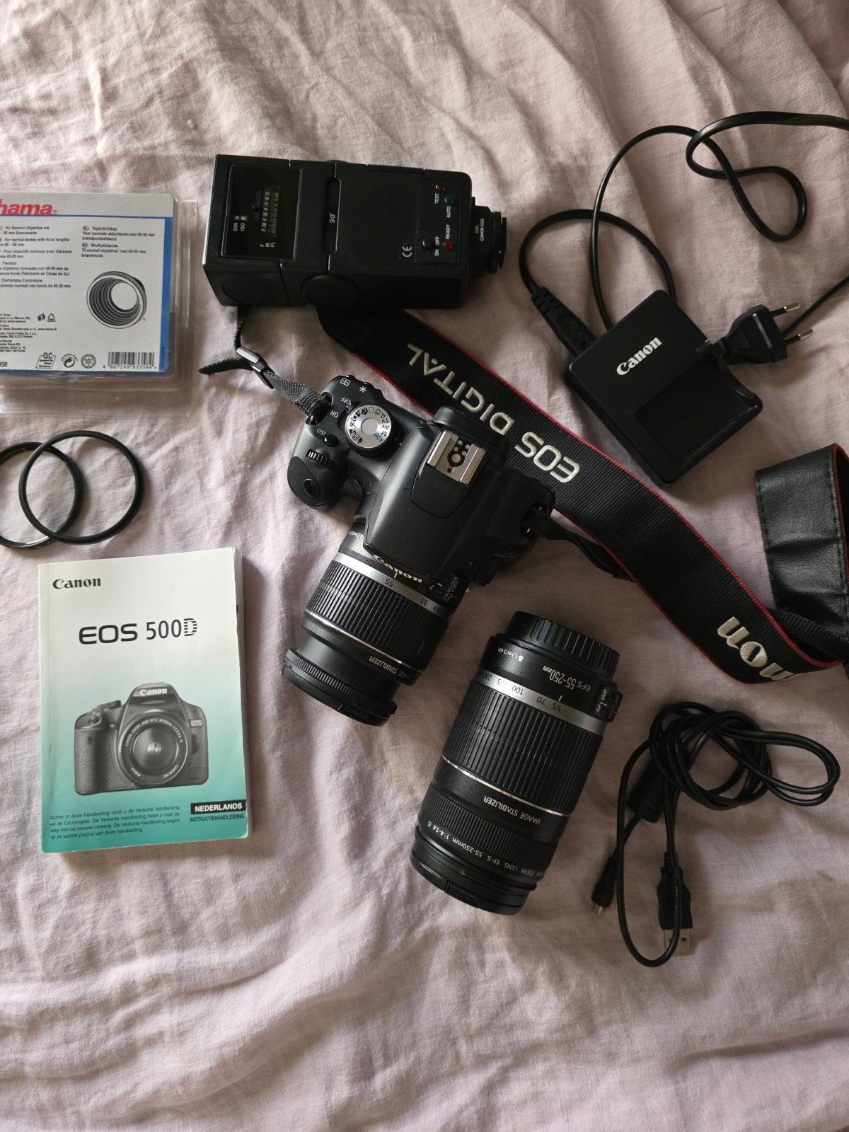 Digitale Canon camera EOS500D, TV, Hi-fi & Vidéo, Appareils photo numériques, Enlèvement ou Envoi, Manuel, Canon