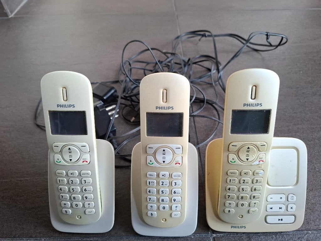 Téléphones sans fil Philips 3 avec répondeur, Enlèvement ou Envoi, Utilisé, À Faible Émission d'Ondes