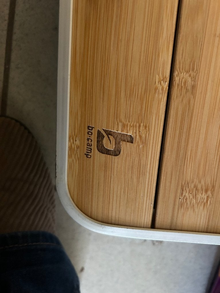 bo camp picnicktafel bamboe, Tuin en Terras, Tuintafels, Ophalen, Zo goed als nieuw, Rechthoekig, Aluminium