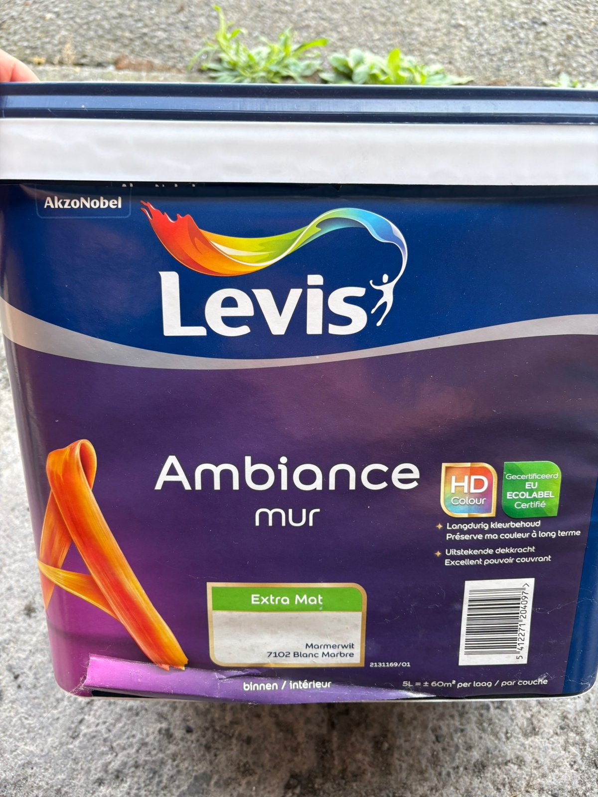 Levis 7102 Marmer Wit, Doe-het-zelf en Bouw, Verf, Beits en Lak, Ophalen, 5 tot 10 liter, Wit, Nieuw