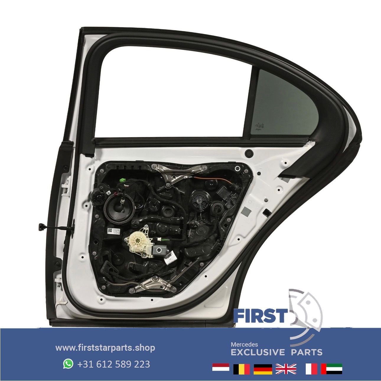 W214 DEUR RECHTS ACHTER E Klasse ZWART WIT GRIJS COMPLEET PO, Utilisé, Porte, -, Enlèvement ou Envoi