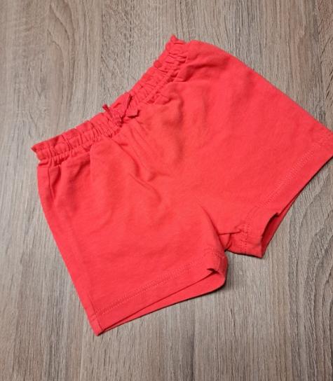 H&M rood shortje 56 - koraalrood, Kinderen en Baby's, Babykleding | Maat 56, Ophalen of Verzenden, Zo goed als nieuw, Meisje, Broekje