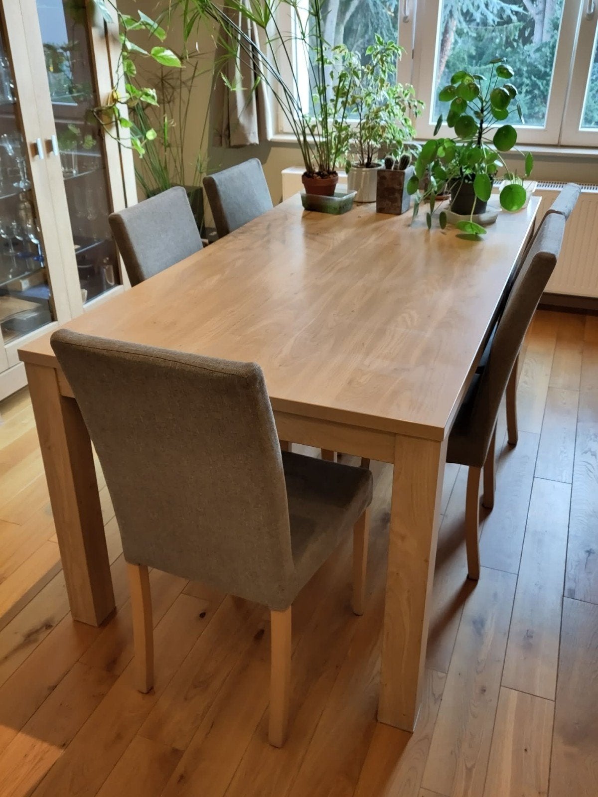 Volledige eetkamer voor 6 personen, Huis en Inrichting, Woonaccessoires | Overige, Gebruikt, Composieten, Bruin, Modern
