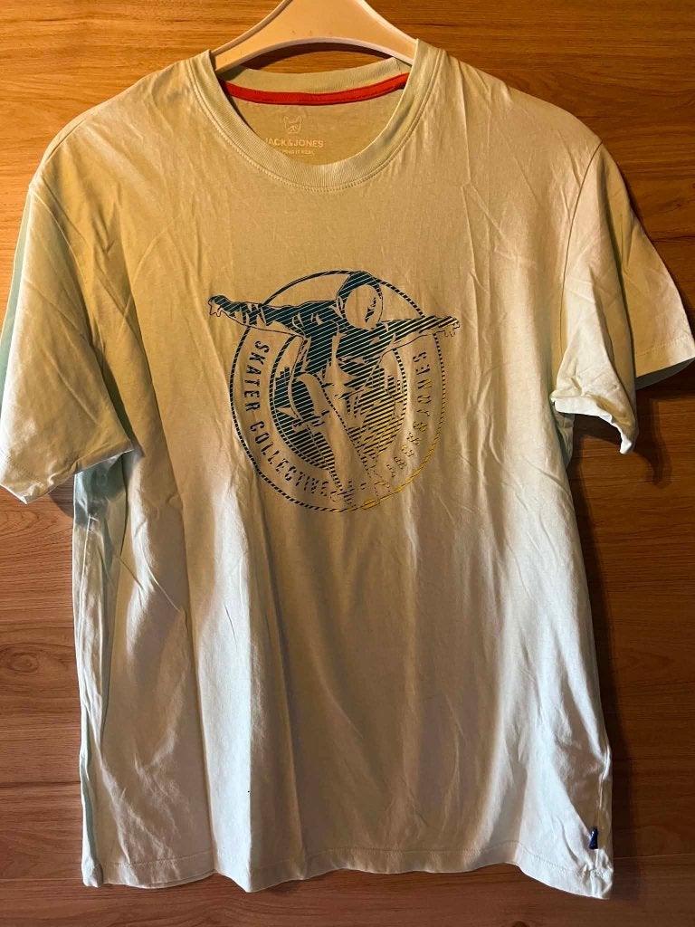 tshirt lichtgroen print jack jones 176, Enfants & Bébés, Vêtements enfant | Taille 176, Garçon, Enlèvement ou Envoi, Chemise ou À manches longues