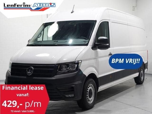 Volkswagen Crafter 2.0 TDI 140 pk L4H3 Airco, Cruise Control, Auto's, Wit, Bedrijf, 235 g/km, Parkeersensor