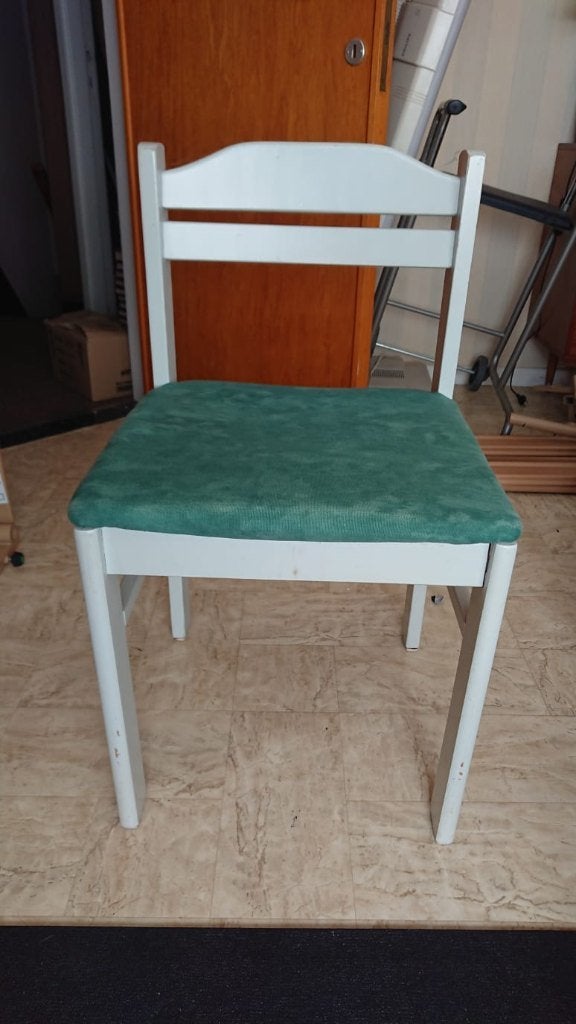 set van 6 stoelen, Maison & Meubles, Chaises, Enlèvement, Bleu, Tissus, Cinq, Six Chaises ou plus