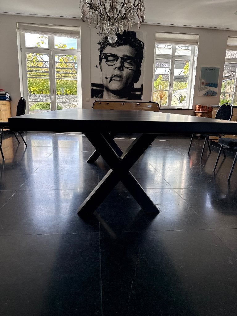 Table de salle à manger, Métal, Comme neuf, Enlèvement, Rectangulaire