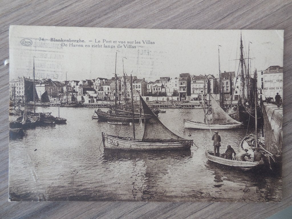 postkaart Blankenberge Haven, Verzenden, 1920 tot 1940, Gelopen, West-Vlaanderen