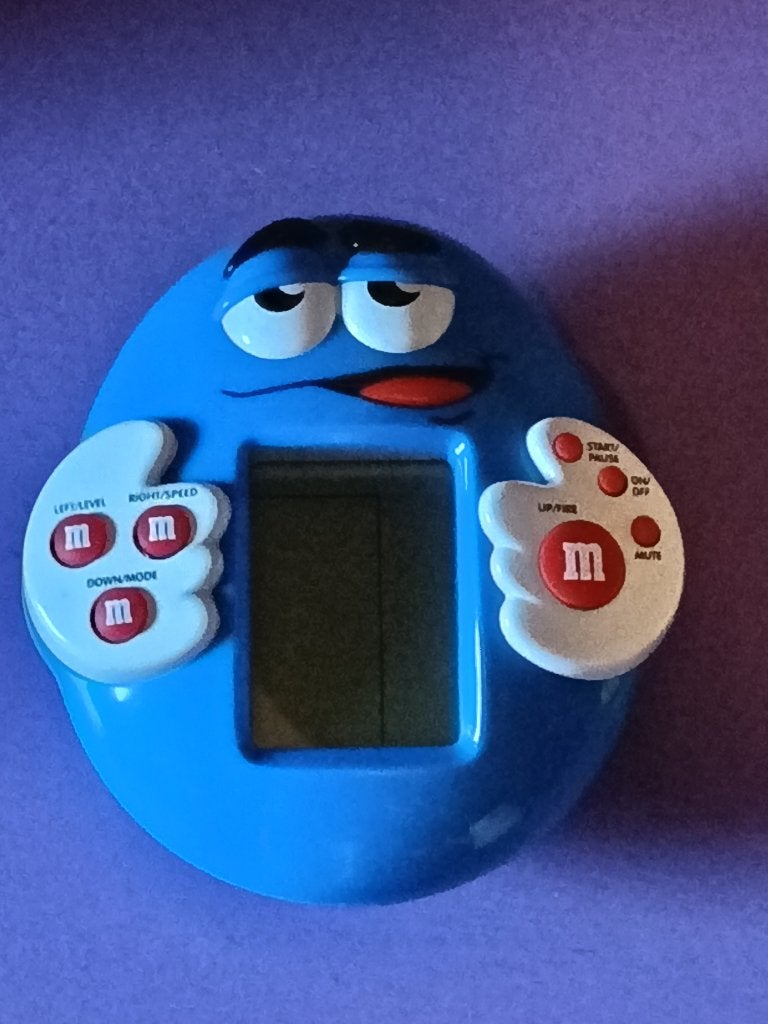 Vintage spelcomputer: M&M's. (blauw), Ophalen of Verzenden, Gebruikt, Gebruiksvoorwerp