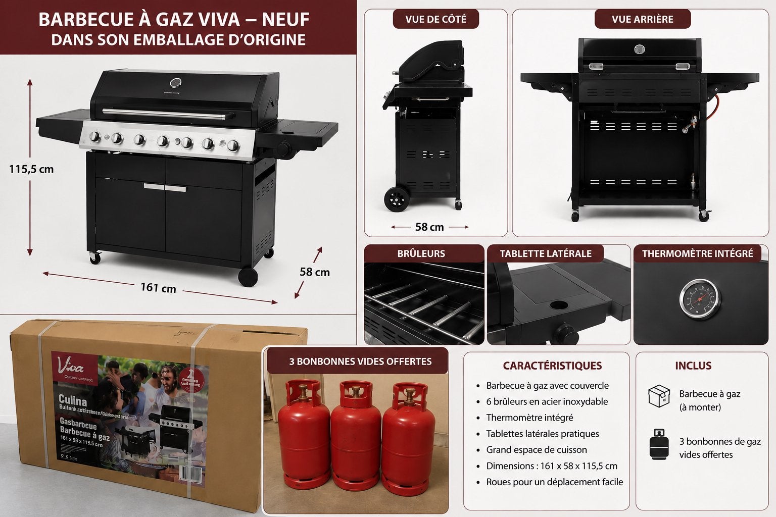Viva gasbarbecue — Nieuw, Tuin en Terras, Gasbarbecues, Ophalen, Nieuw