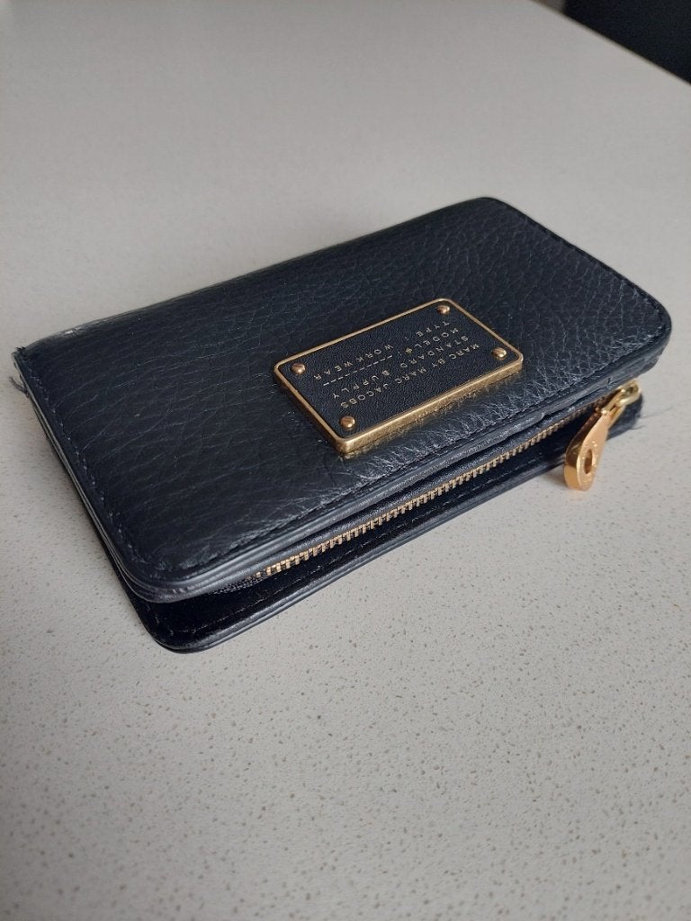 Mooie portefeuille in leder van Marc Jacobs - perfecte staat, Handtassen en Accessoires, Zwart, Zo goed als nieuw, Leder, Ophalen