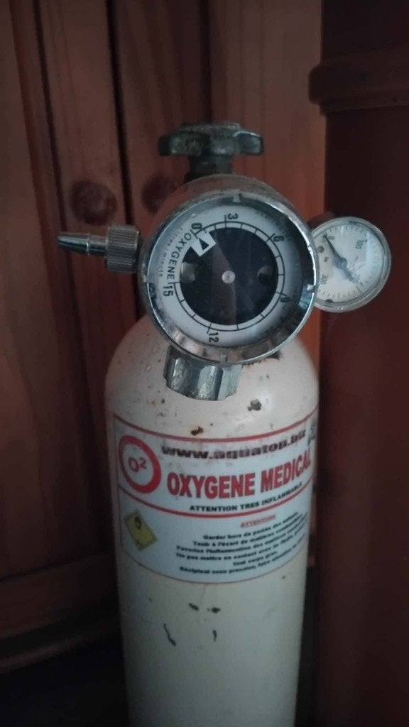 Bouteille plongée sécu OXY 6l + detendeur debit, Enlèvement, Utilisé, Bouteille de plongée