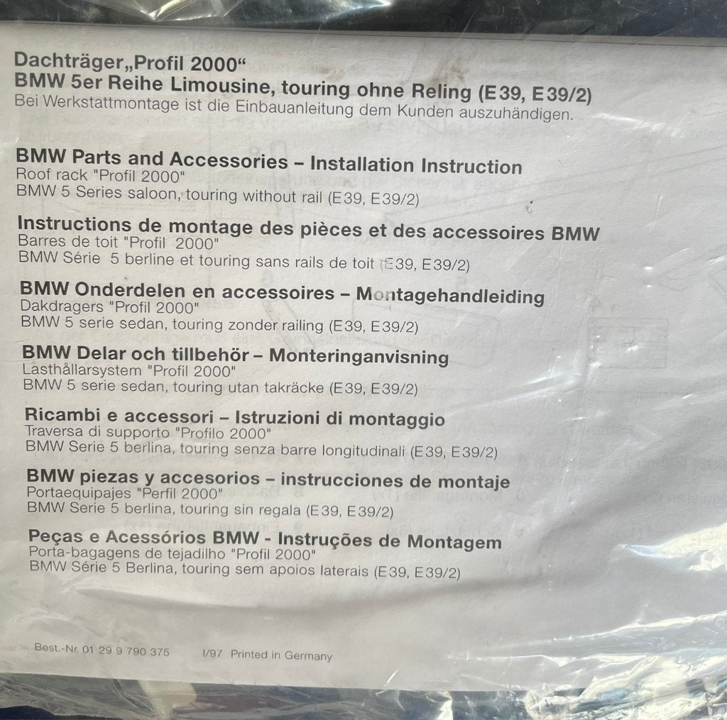 barres toit voiture bmw serie 5, Enlèvement, Neuf