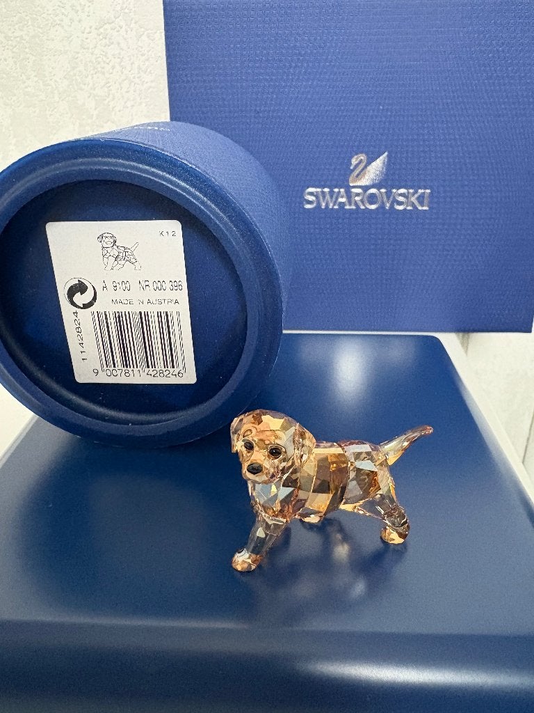 Swarovski golden retriever staand, Enlèvement ou Envoi, Comme neuf, Figurine