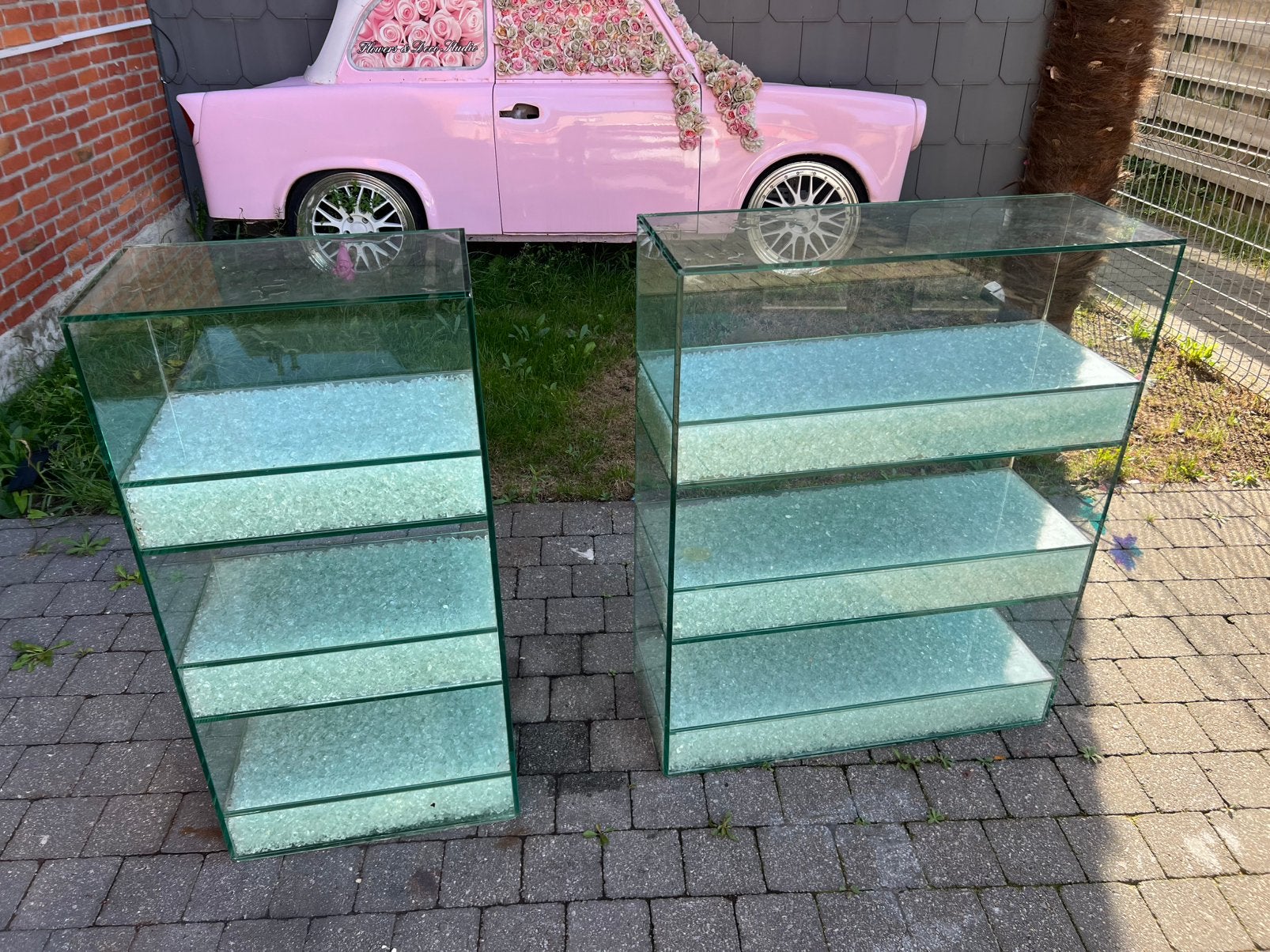 Gratis glass rek, Ophalen, Zo goed als nieuw