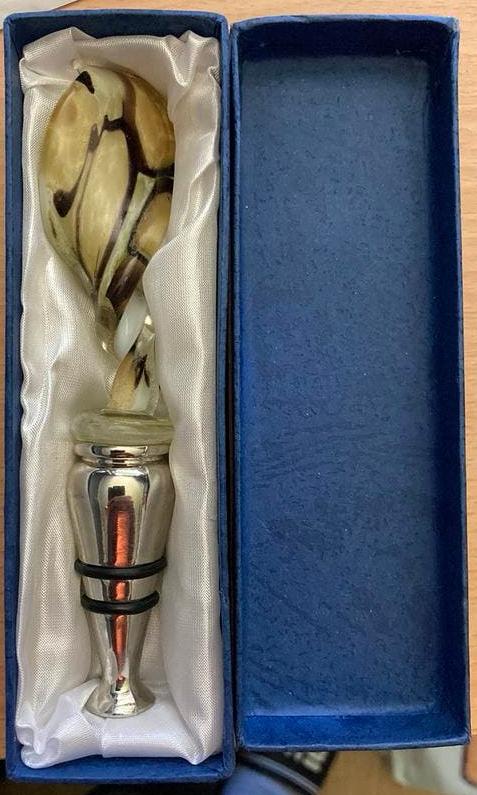 Prachtige decoratieve wijnstop Murano stijl, Ophalen of Verzenden