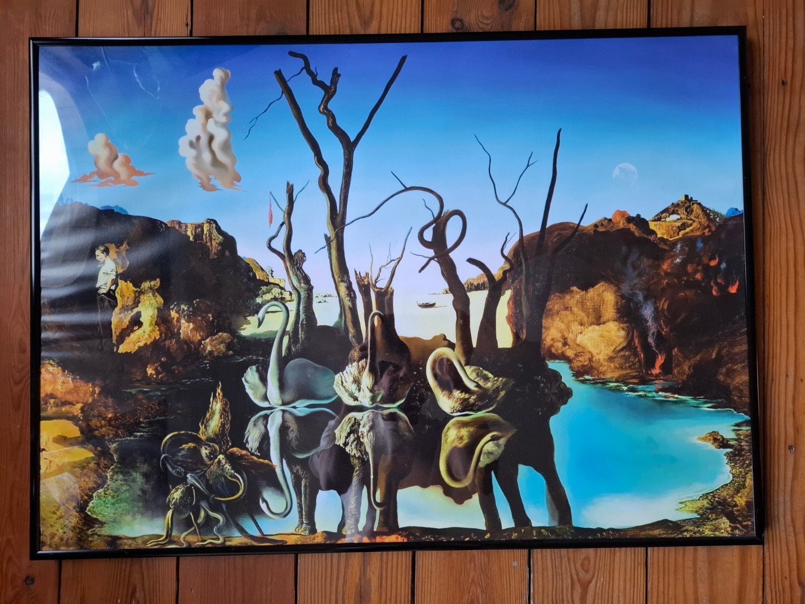 Salvador dali - Elephants reflecting swans - poster 50x70, Ophalen
