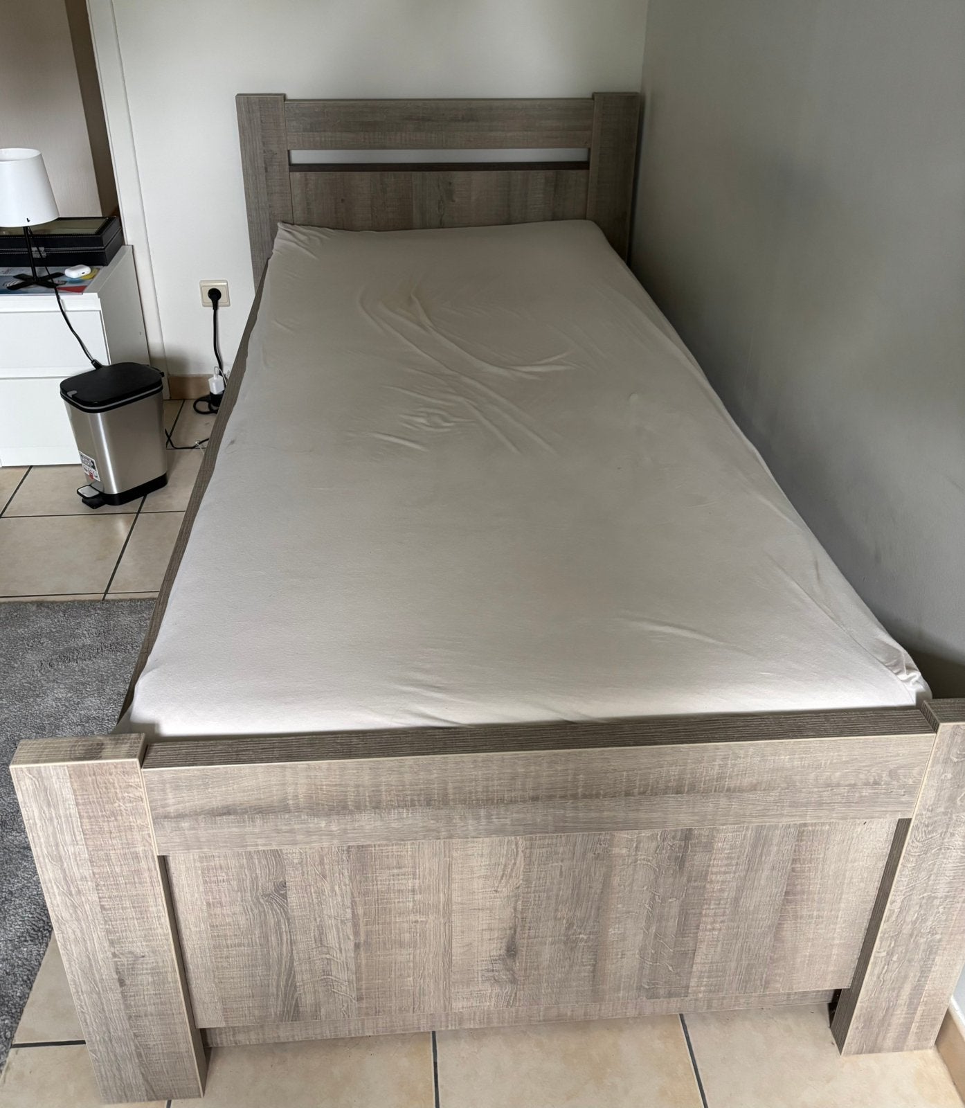Eenpersoons bed oxford met speelgoedlade+ lattenbodem, Huis en Inrichting, Ophalen, Gebruikt, 90 cm, Eenpersoons