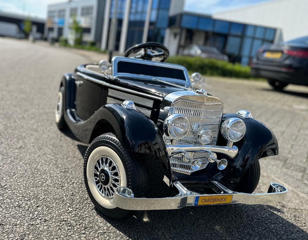 Mercedes-Benz Typ 540K 12v metallic zwart, Bluetooth, leder, Ophalen of Verzenden, Nieuw