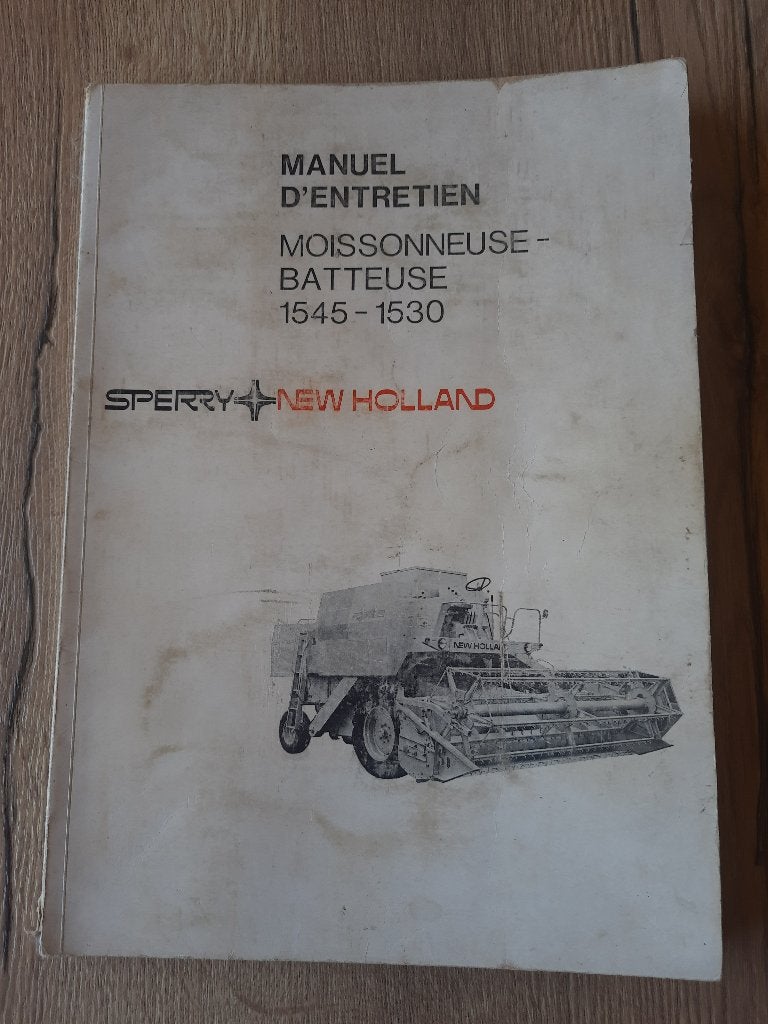 CARNET D'ENTRETIEN MOISSONNEUSE NEW HOLLAND 1530-1545, Enlèvement ou Envoi, Utilisé, New Holland