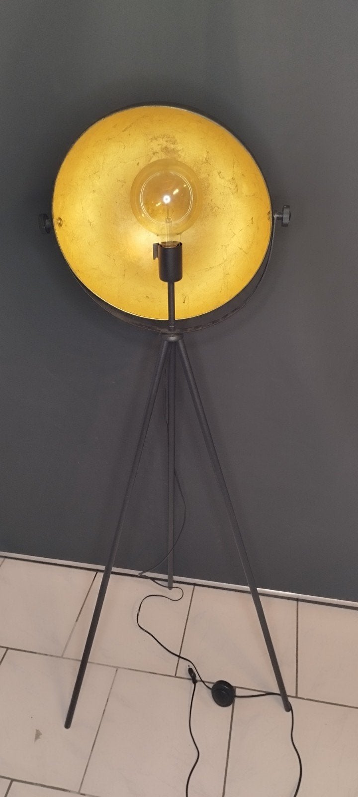 lampe sur pied rétro, Ophalen, Gebruikt, Metaal, E27 (groot)