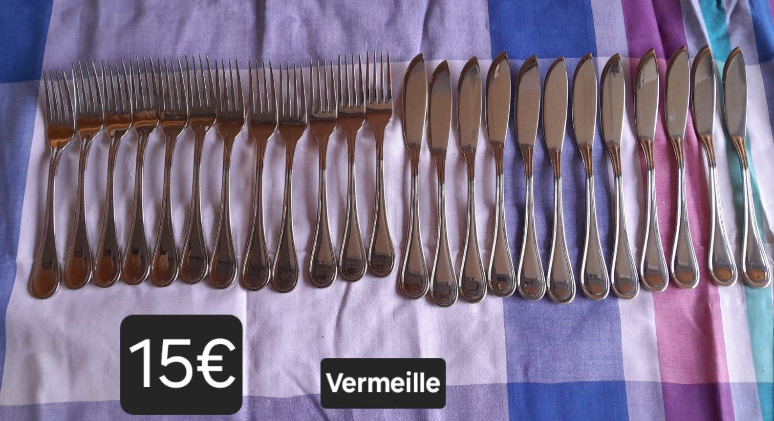 Visbestek Vermeille, Huis en Inrichting, Ophalen of Verzenden, Visbestek