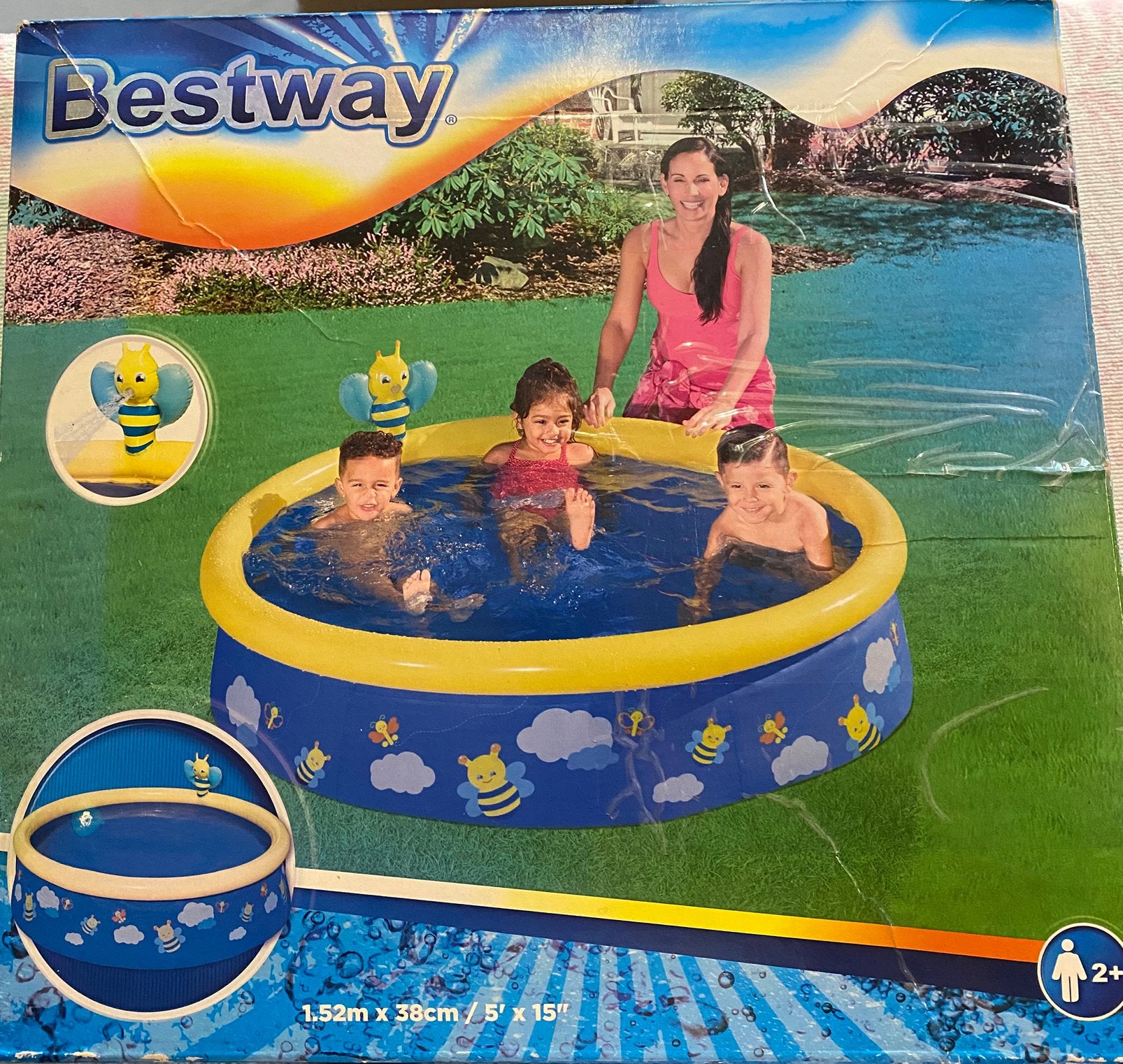 Bestway zwembad 152 x 38 cm – slechts 1 keer gebruikt, Tuin en Terras, Zwembaden, Ophalen, Zo goed als nieuw