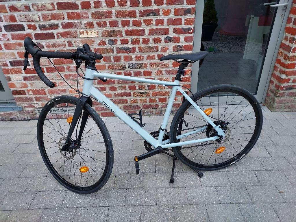 Racefiets Triban RC120 (maat M), Fietsen en Brommers, Fietsen | Racefietsen, Zo goed als nieuw, Overige merken, 15 tot 20 versnellingen