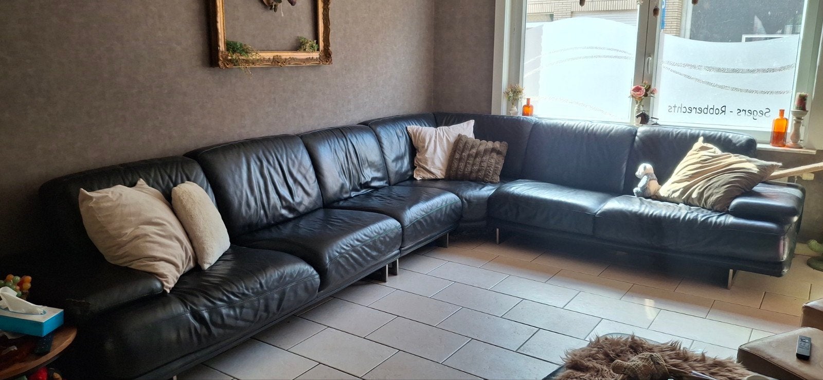 leren zetel, Enlèvement, Utilisé, Cuir