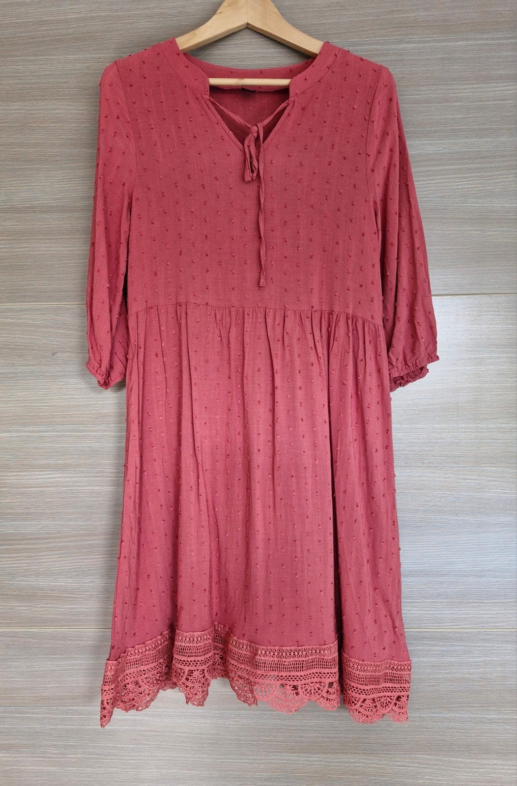 Jurk, Seasty (Shein), knie lengte, maat L, oud roze, Maat 42/44 (L), Ophalen of Verzenden, Zo goed als nieuw, Knielengte