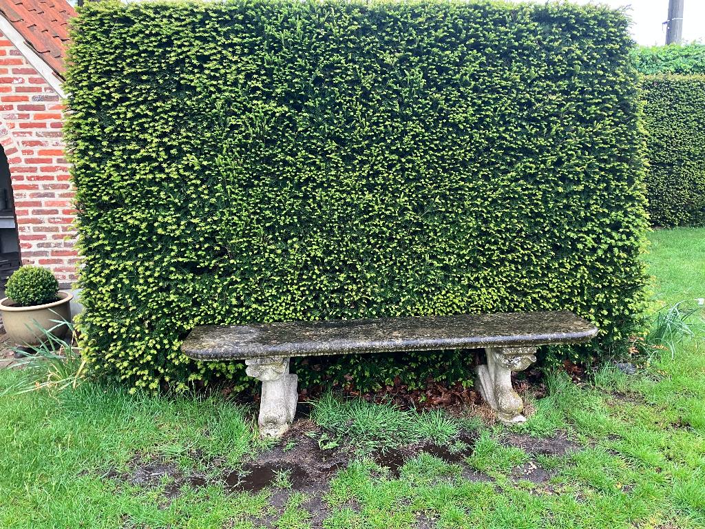 antieke tuin zitbank natuursteen, Ophalen, Gebruikt, Overige materialen