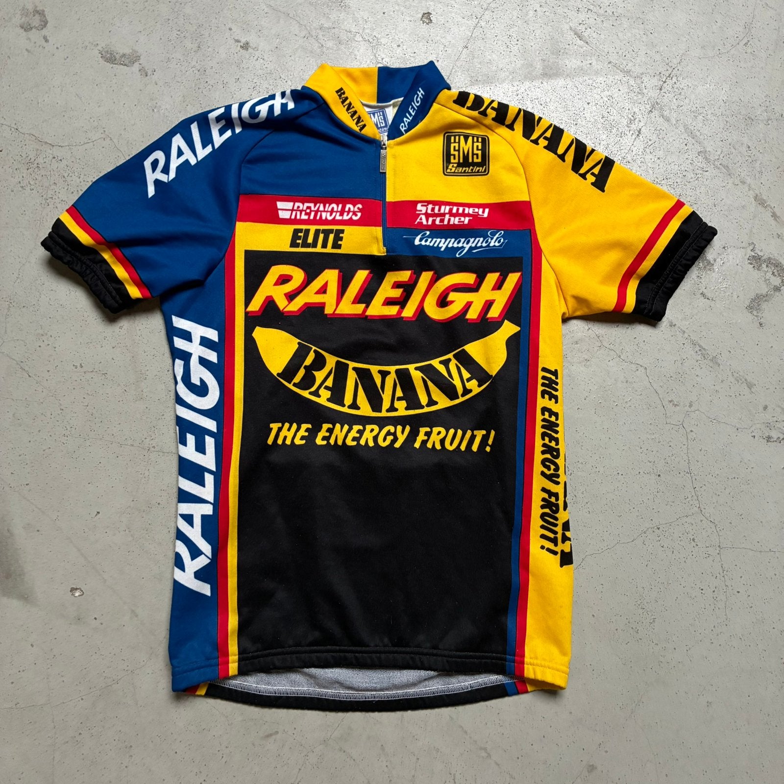 Raleigh Banana koerstrui wielertrui 1989, Enlèvement ou Envoi, Comme neuf, S