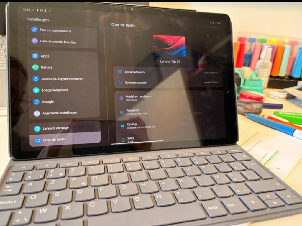 Lenovo Tab + keyboardcase + pen, Computers en Software, Windows Tablets, Wi-Fi, 10 inch, 128 GB, Uitbreidbaar geheugen, Ophalen of Verzenden