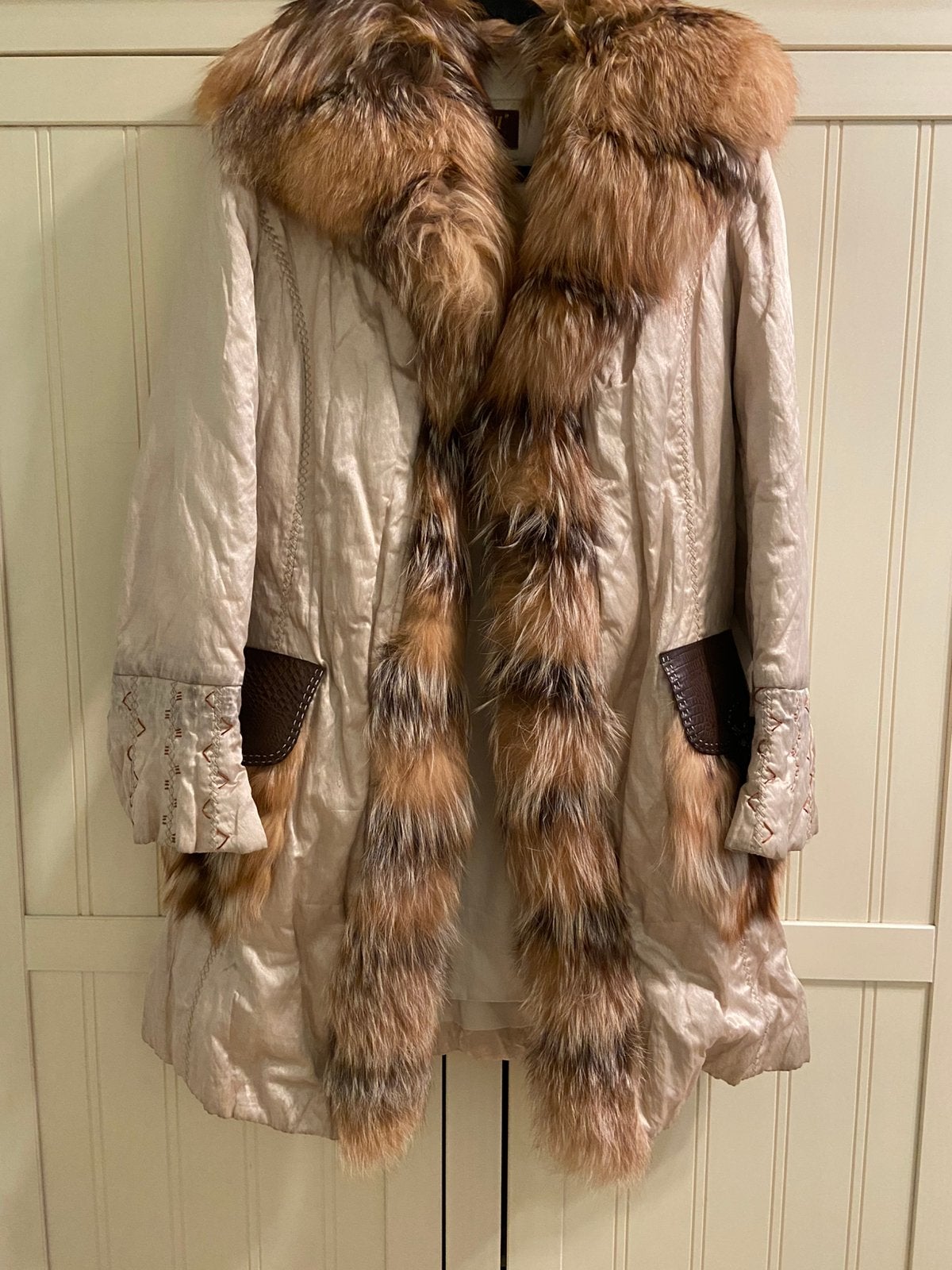 Luxe Sentini Paris Dames Wintermantel met Bontkraag – Maat L, Kleding | Dames, Ophalen of Verzenden, Gedragen, Maat 42/44 (L)