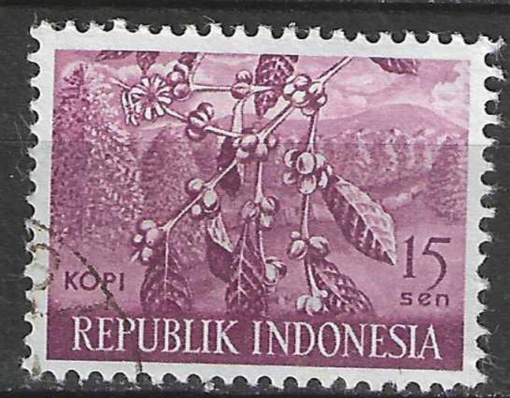 Indonesie 1960 - Yvert 217 - Koffieplant (ST), Postzegels en Munten, Verzenden, Gestempeld