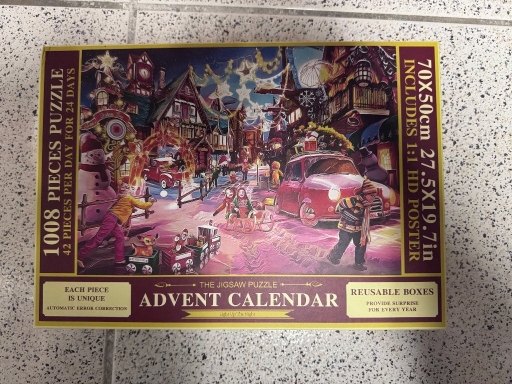 Advent Calendar puzzel, Hobby en Vrije tijd, Ophalen, 500 t/m 1500 stukjes, Gebruikt, Legpuzzel