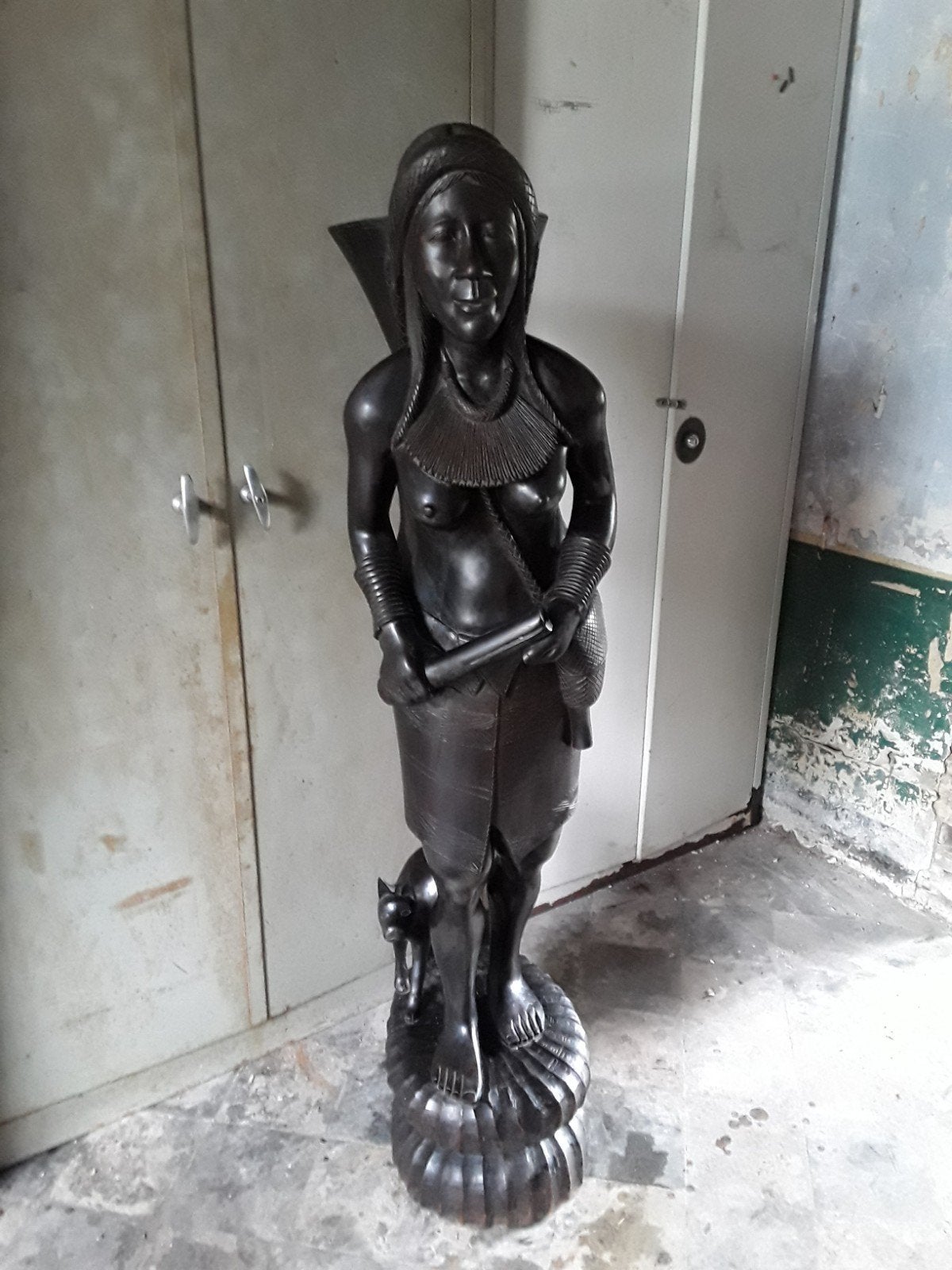 Afrikaanse vrouw, Antiek en Kunst, Kunst | Beelden en Houtsnijwerken, Ophalen