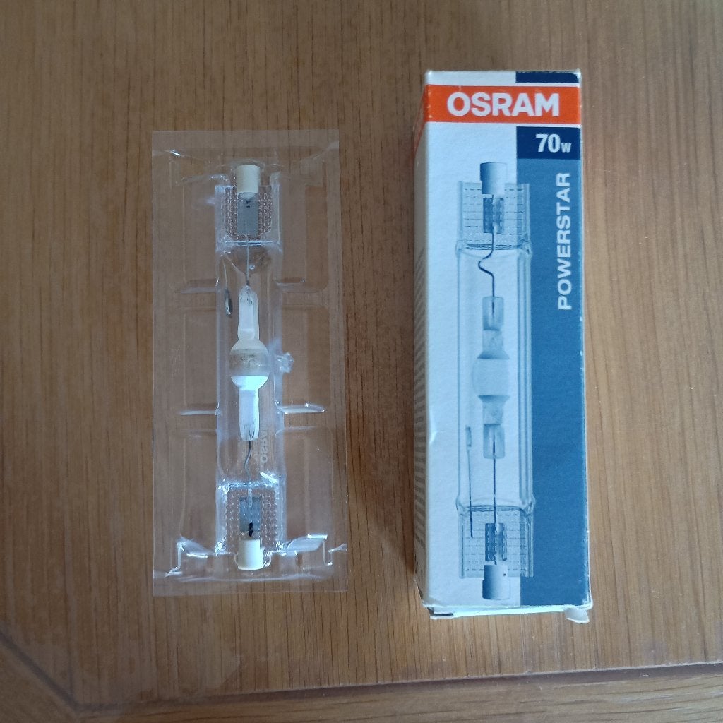 Halogeenlamp OSRAM Powerstar HQI-TS, RX7s, 70W, Enlèvement ou Envoi, Neuf, 50 à 200 watts, Lampe