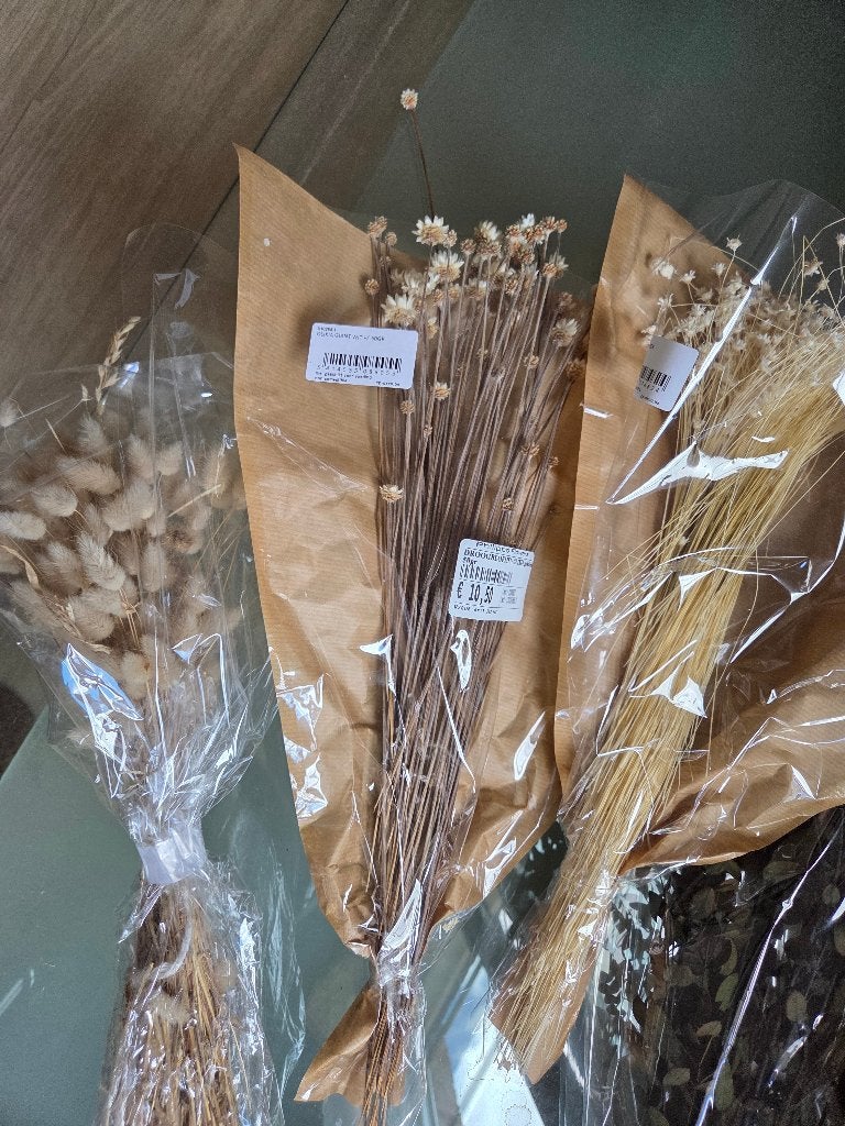Droogbloemen doopsuiker, Ophalen, Nieuw