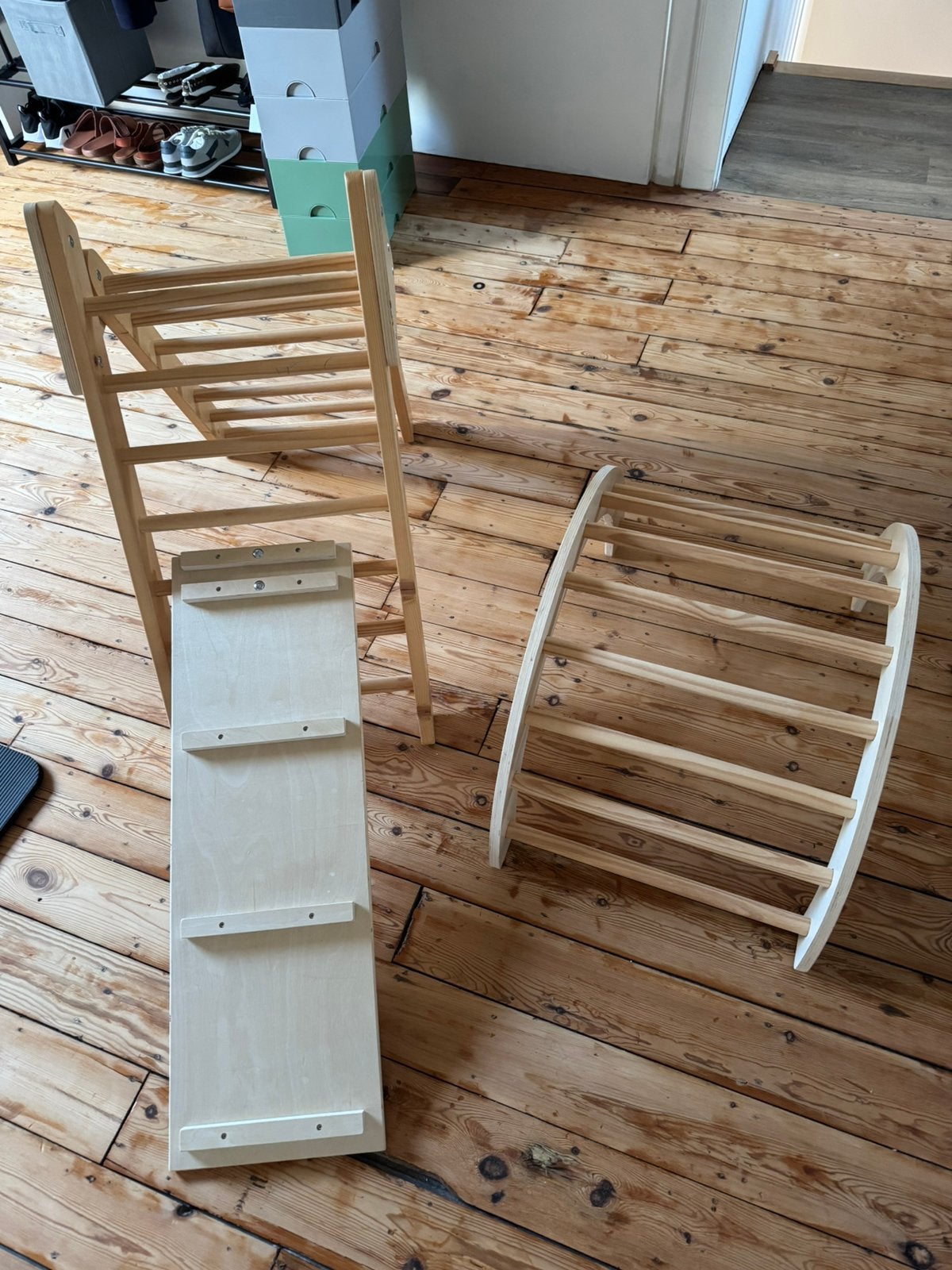 Montessori klimdriehoek 3-in-1- incl klimboog en plank, Kinderen en Baby's, Ophalen, Zo goed als nieuw