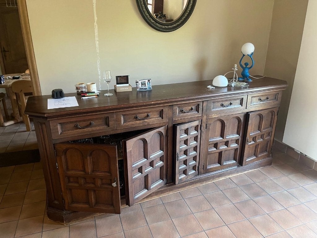 Commode, secrétaire, miroir en bois massif, Maison & Meubles, Avec tiroir(s), 200 cm ou plus, Moins de 100 cm, Utilisé
