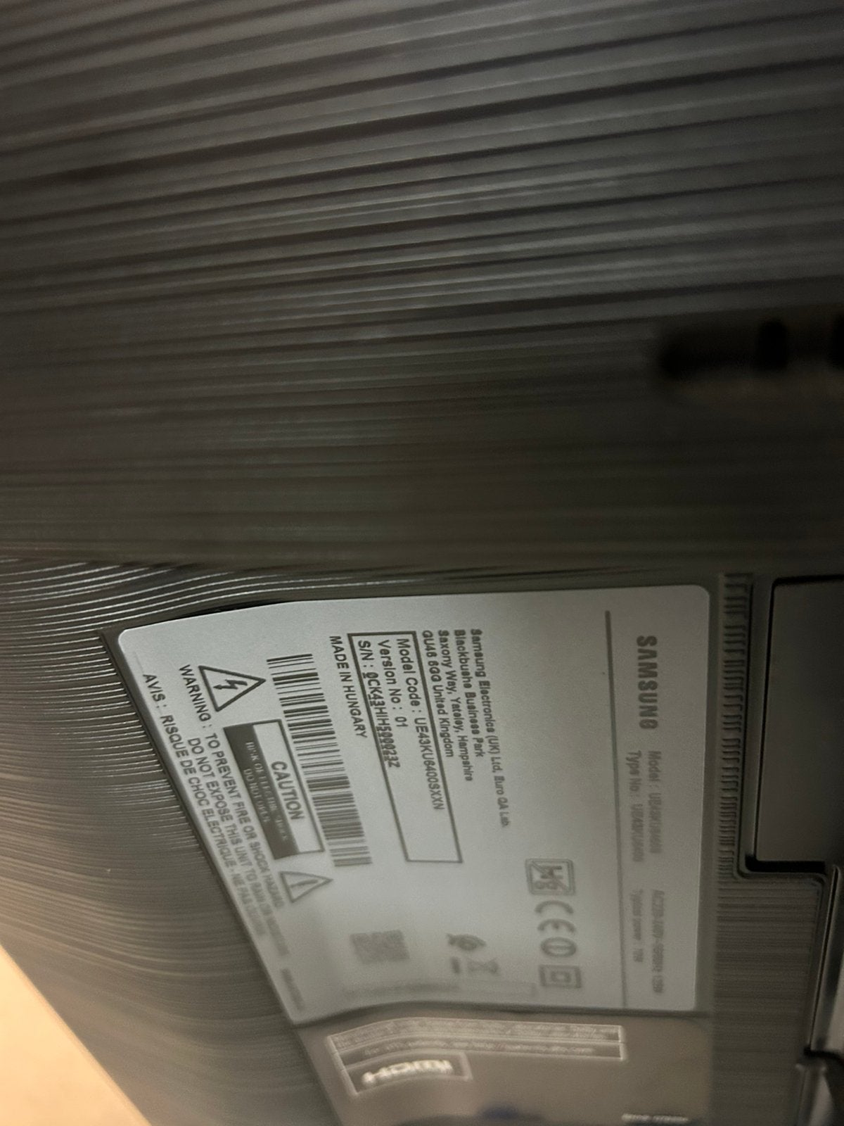 43 inc tv, Ophalen, Zo goed als nieuw, Samsung