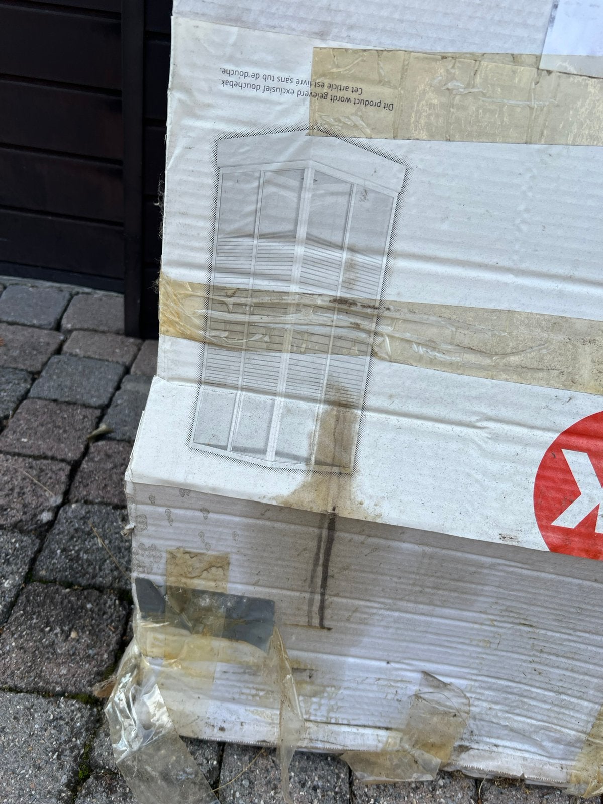 Douchecabine hoek 80/80 cm zie beschrijving aub, Ophalen, Zo goed als nieuw